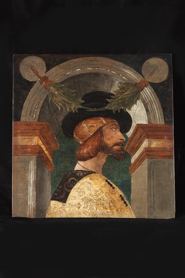 Προφίλ και μπούστος Στρατιώτη. Μεταξύ 1477-1491. Μάντουα της Ιταλίας. Άγνωστου ζωγράφου. Σήμερα βρίσκεται στο Λονδίνο http://collections.vam.ac.uk/ Διακρίνεται ο κεφαλόδεσμος κάτω από το χαρακτηριστικό ψηλό καπέλο. Απο 'Παράξενοι Φτωχοί Στρατιώτες'