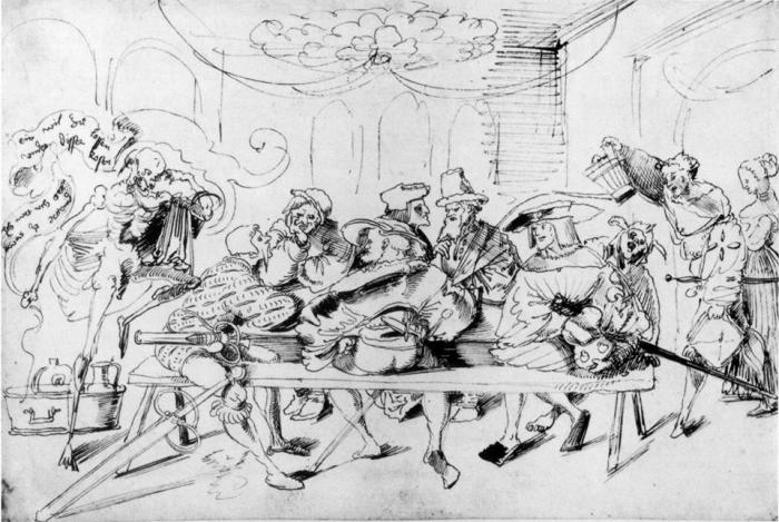 Μισθοφόροι στη ταβέρνα, του Urs Graf. Δυο Ρωμιοί Stratioti βρίσκονται στο ίδιο τραπέζι με τους διάσημους Γερμανούς μισθοφόρους τους Landsknecht.
